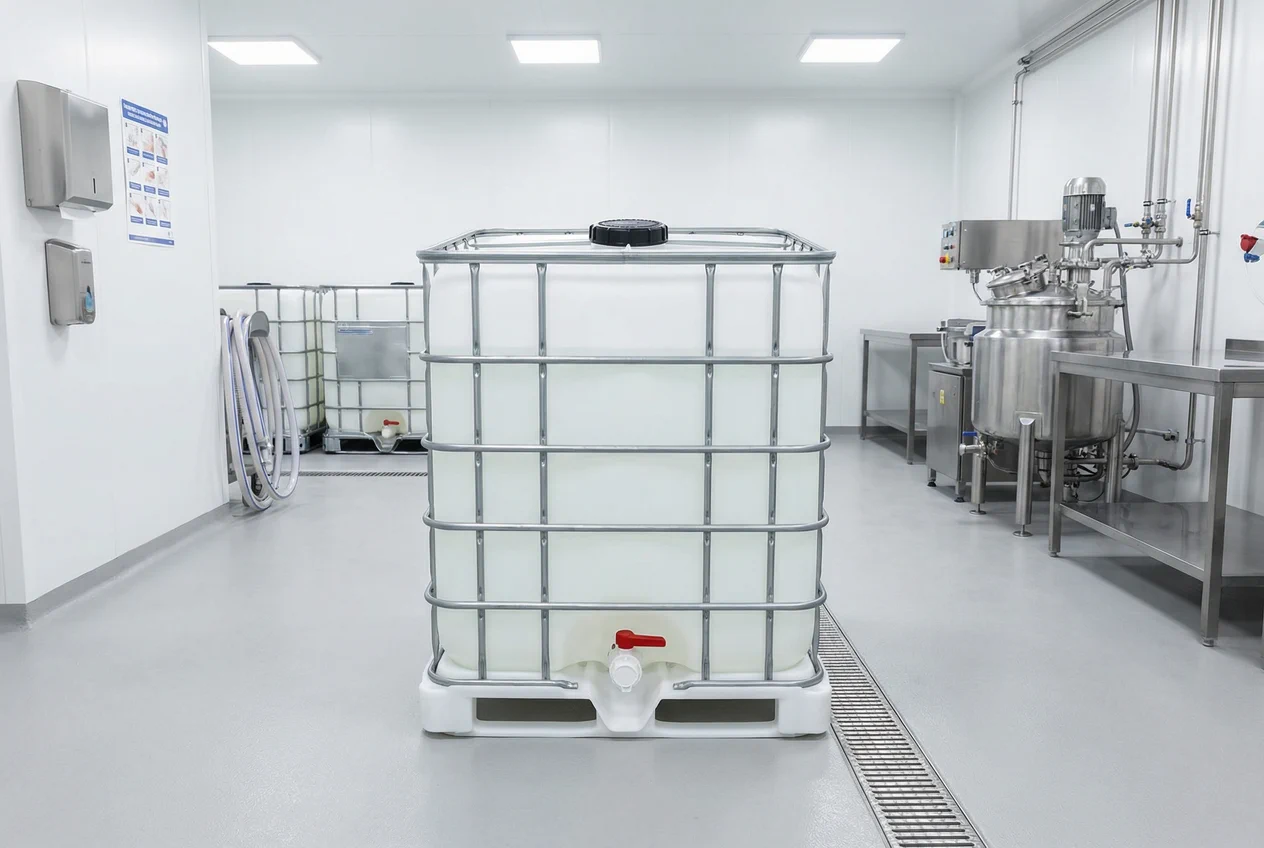 Food-grade IBC cisterna za vodu 1000L za prehrambenu industriju - skladištenje sokova i ulja